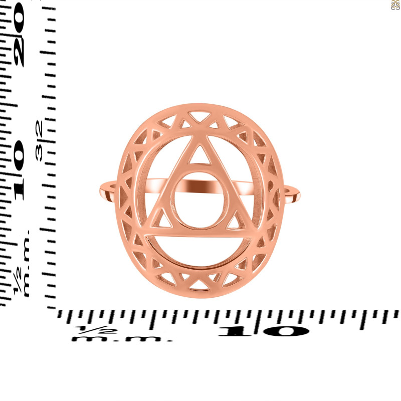 Throat Chakra Plain Silver Ring PS-RDR-319.