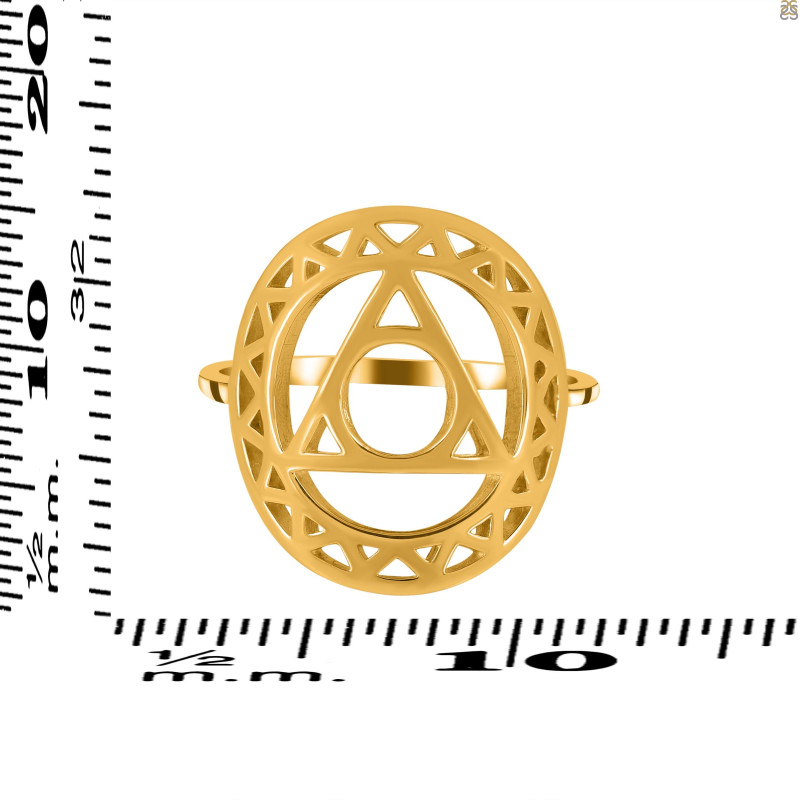 Throat Chakra Plain Silver Ring PS-RDR-319.