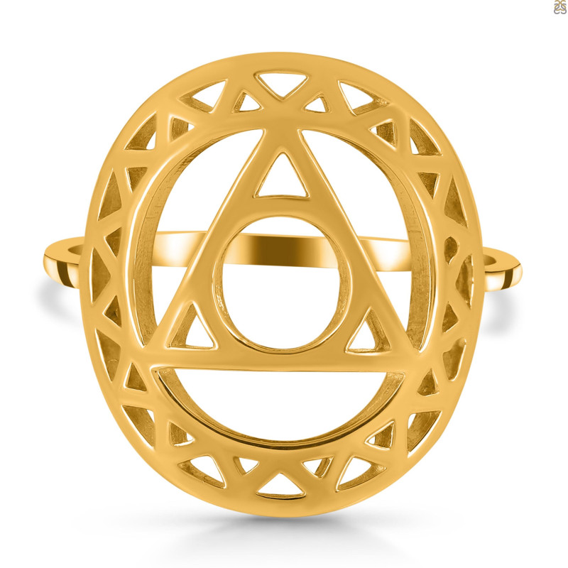Throat Chakra Plain Silver Ring PS-RDR-319.
