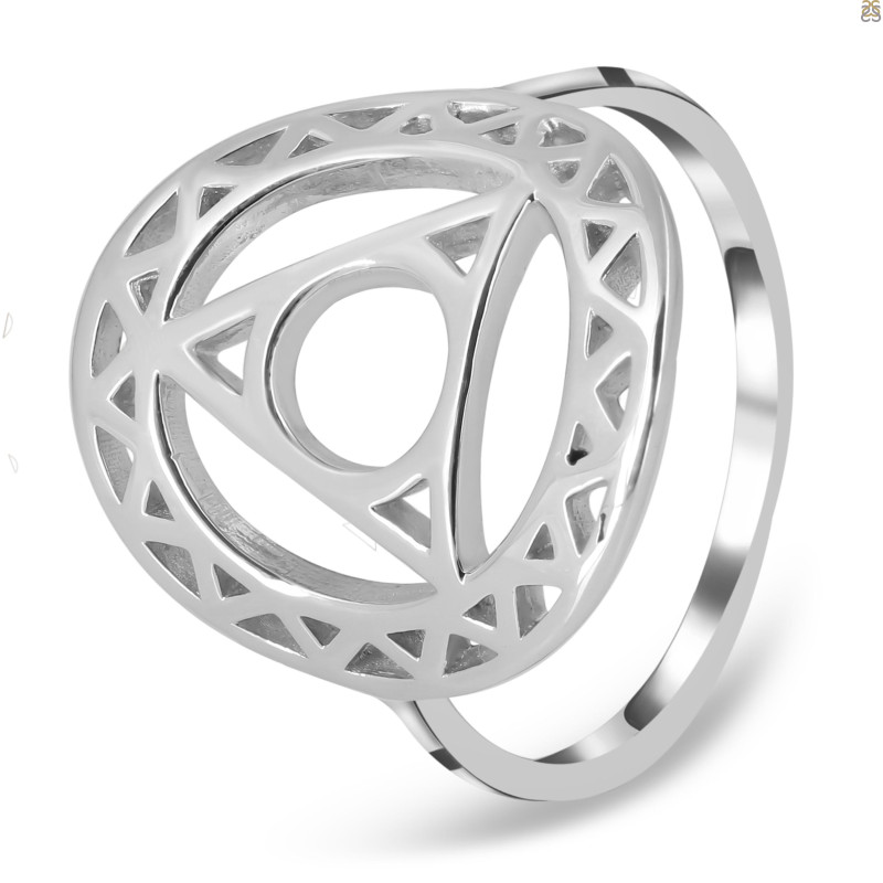 Throat Chakra Plain Silver Ring PS-RDR-319.