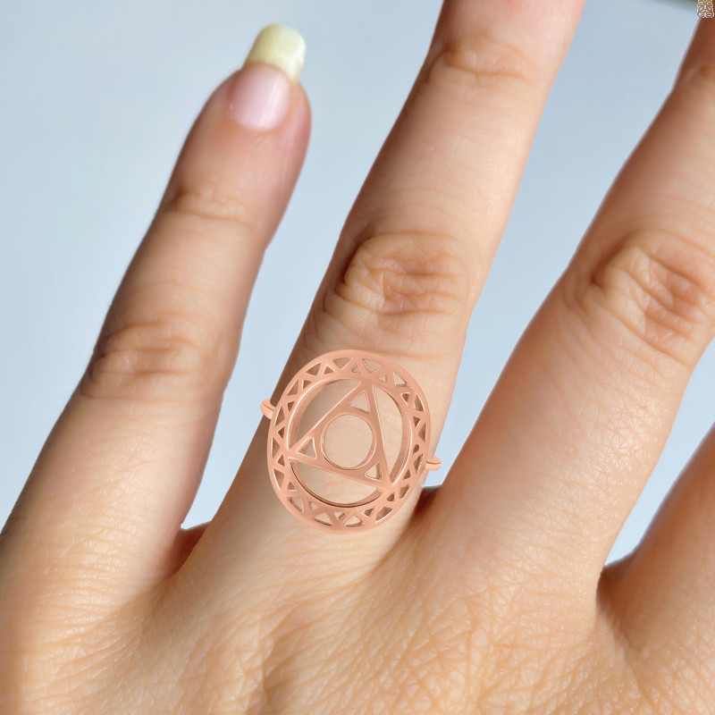 Throat Chakra Plain Silver Ring PS-RDR-319.