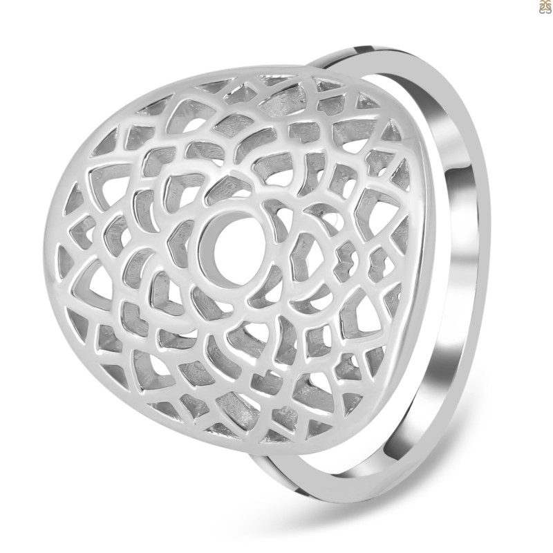 Crown Chakra Plain Silver Ring