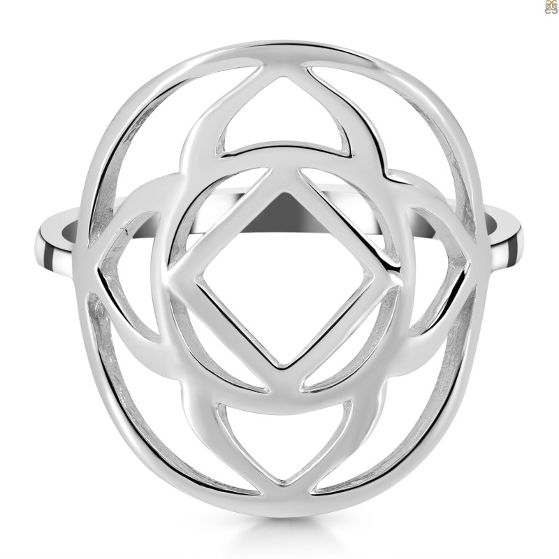 Base Chakra Plain Silver Jewelry Set PS-RDR-321 / RDE-542 / RDN-10 / RDB-10.
