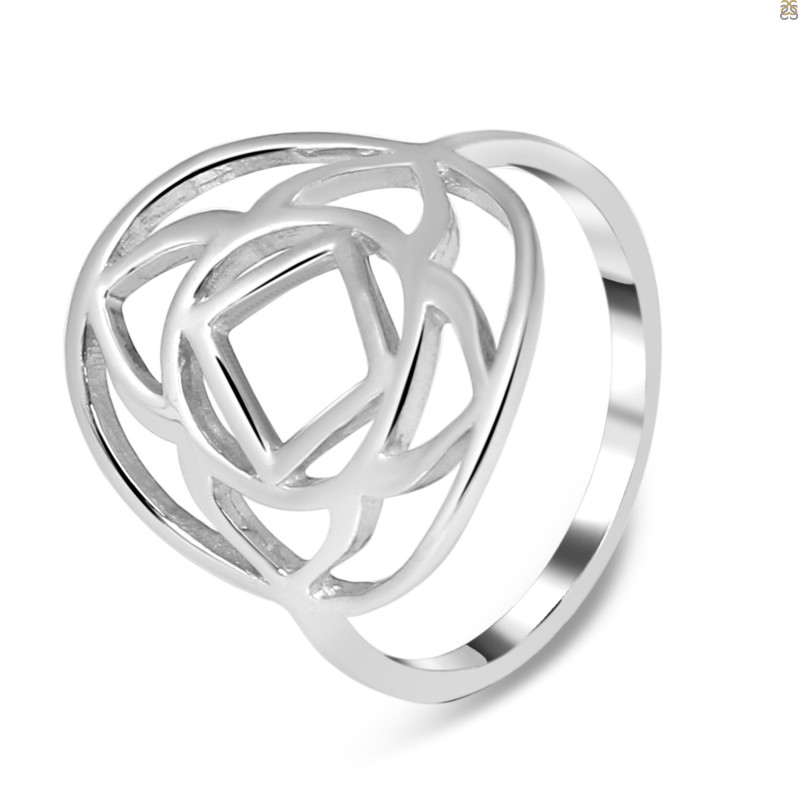 Base Chakra Plain Silver Ring