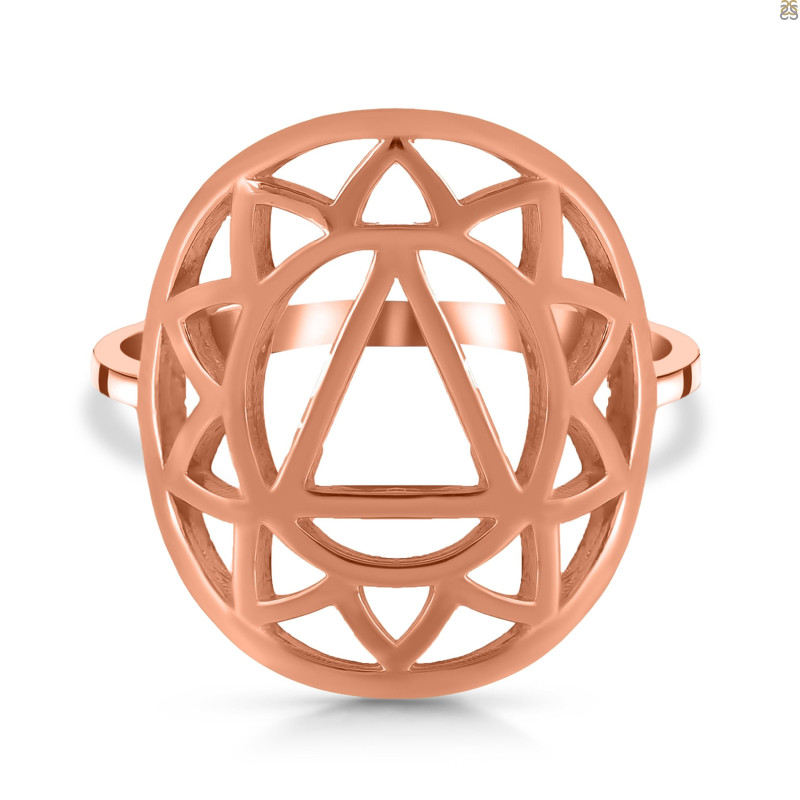 Solar Plexus Chakra Plain Silver Ring PS-RDR-317.