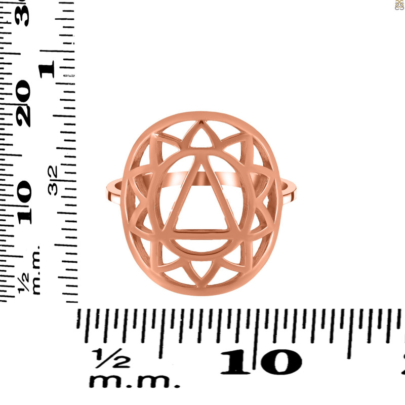 Solar Plexus Chakra Plain Silver Ring PS-RDR-317.