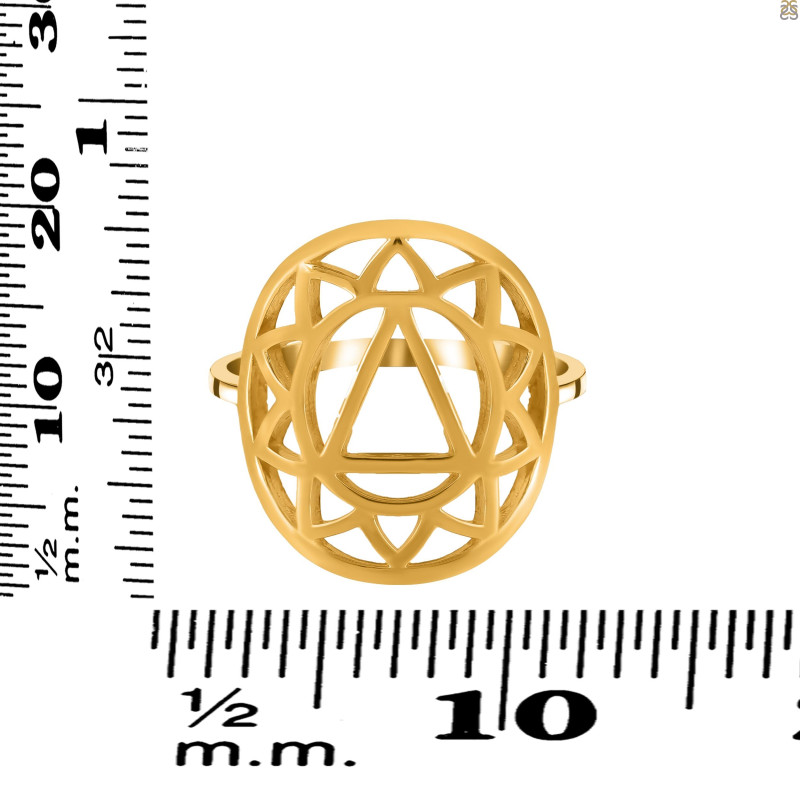 Solar Plexus Chakra Plain Silver Ring PS-RDR-317.