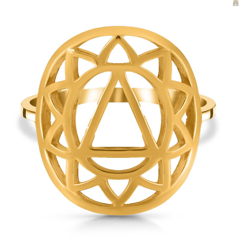 Solar Plexus Chakra Plain Silver Ring PS-RDR-317.