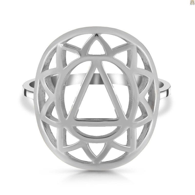 Solar Plexus Chakra Plain Silver Jewelry Set PS-RDR-317 / RDE-538 / RDN-6 / RDB-6.