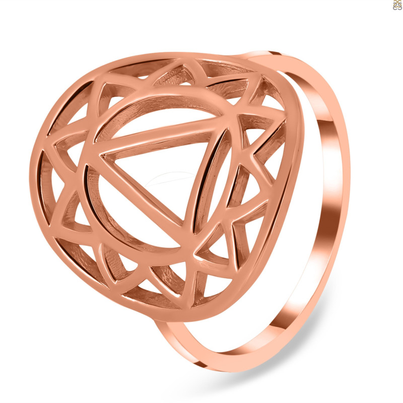 Solar Plexus Chakra Plain Silver Ring PS-RDR-317.