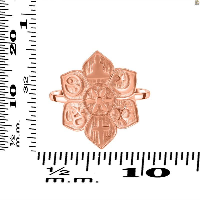 Unity Of Religions Plain Silver Ring PS-RDR-324.
