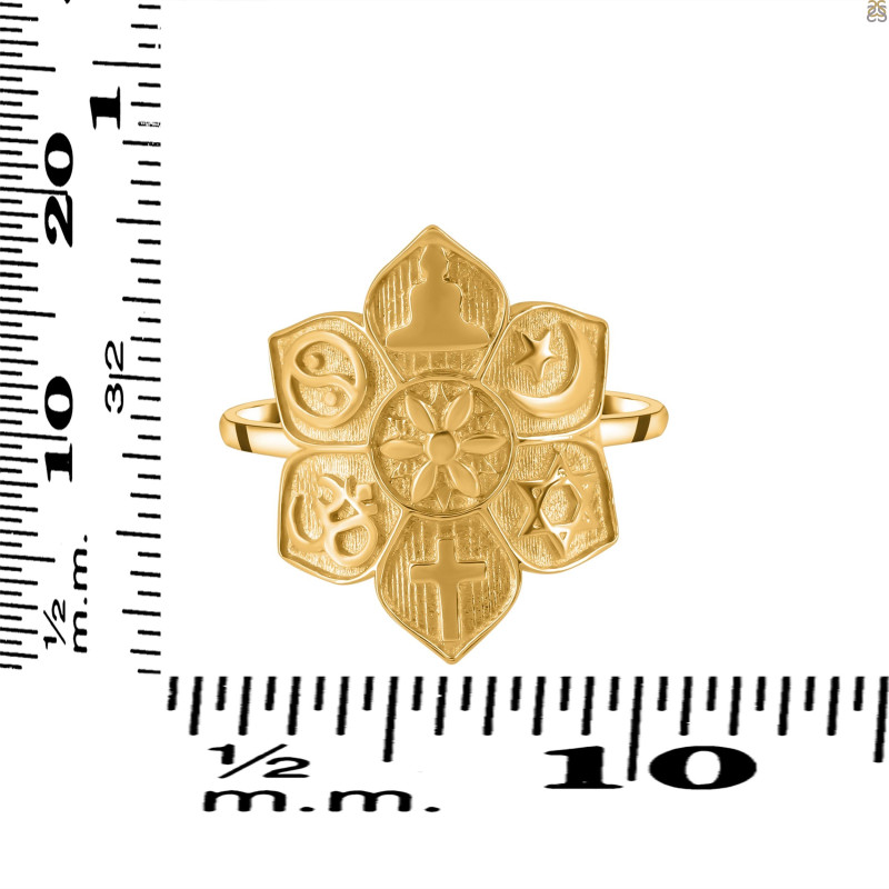 Unity Of Religions Plain Silver Ring PS-RDR-324.