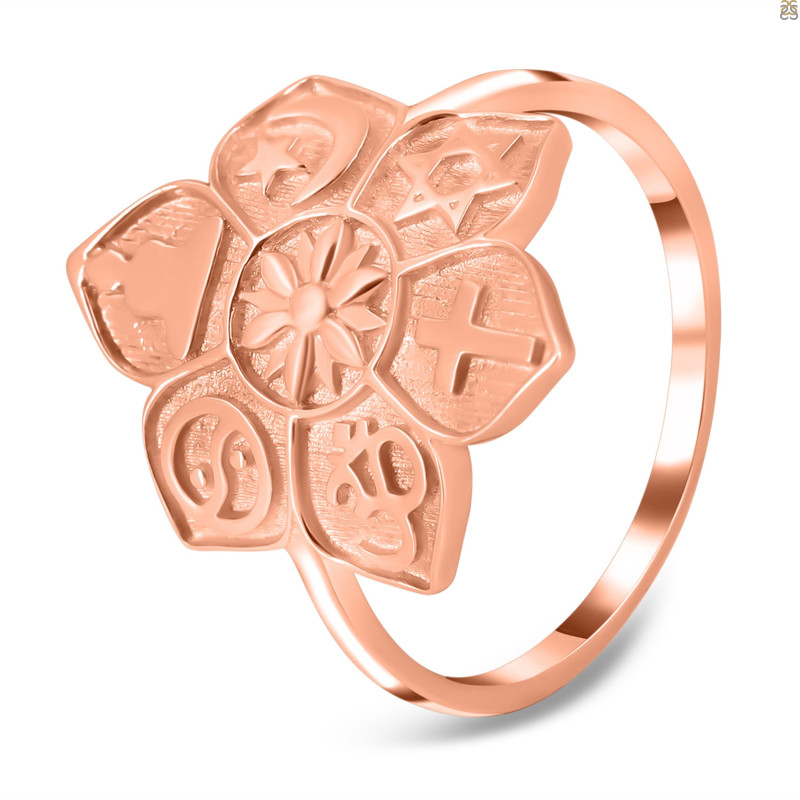Unity Of Religions Plain Silver Ring PS-RDR-324.