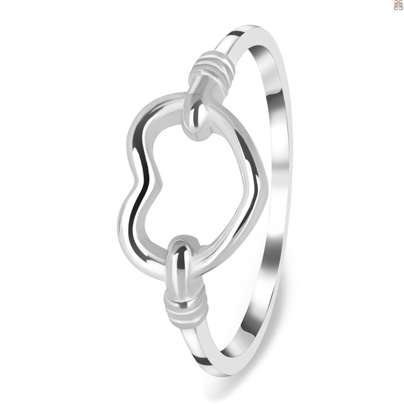Plain Silver Heart Ring