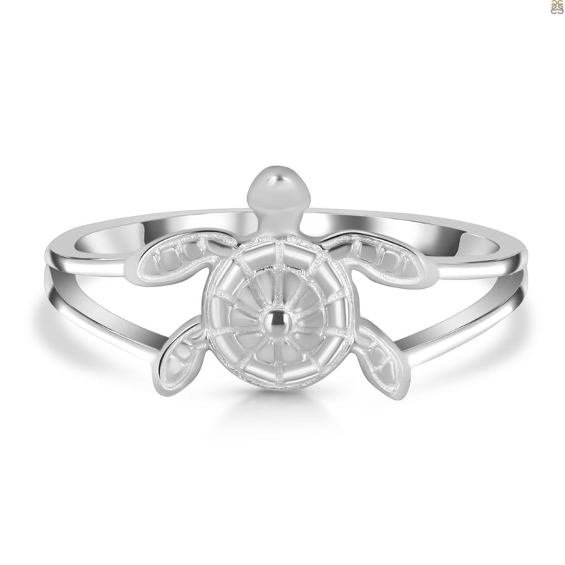 Plain Silver Turtle Ring PS-RDR-630.