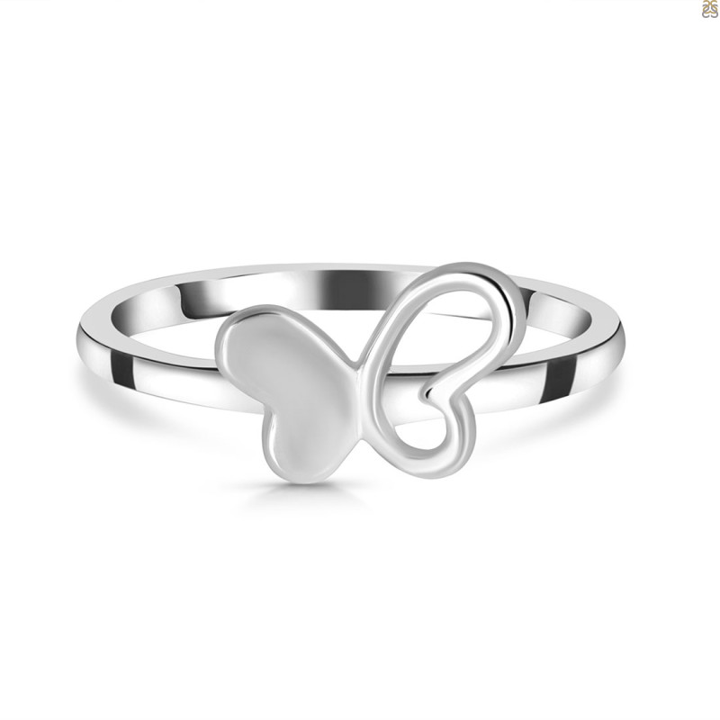Plain Silver Butterfly Ring PS-RDR-668.