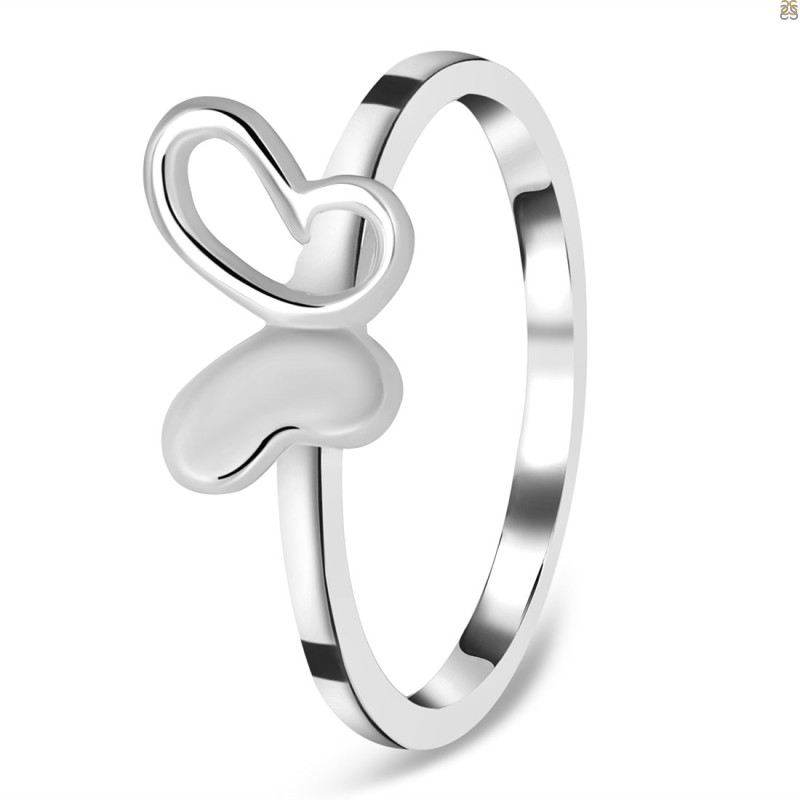 Plain Silver Butterfly Ring PS-RDR-668.