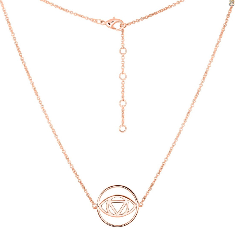 Brow Chakra Plain Silver Necklace PS-RDN-3.