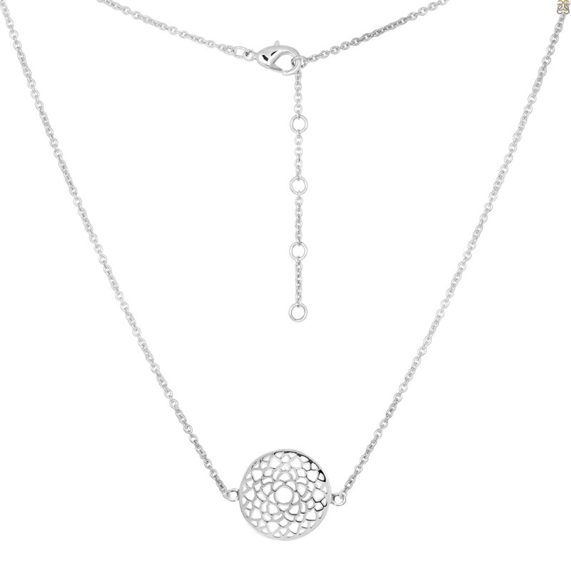 Crown Chakra Plain Silver Necklace
