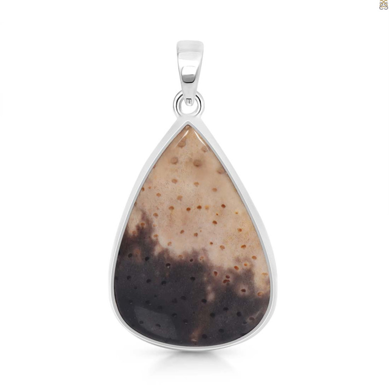 Plum Root Agate Pendant-SP PTJ-1-13
