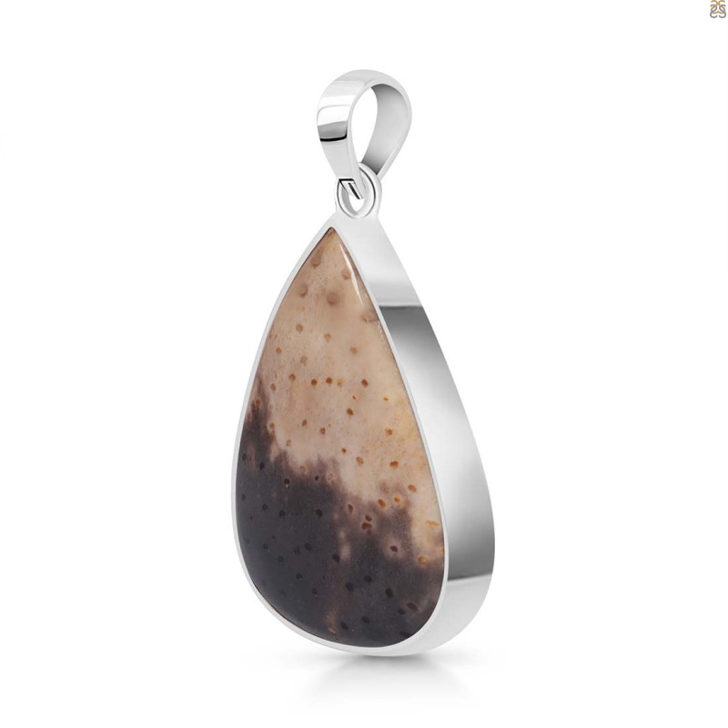 Plum Root Agate Pendant-SP