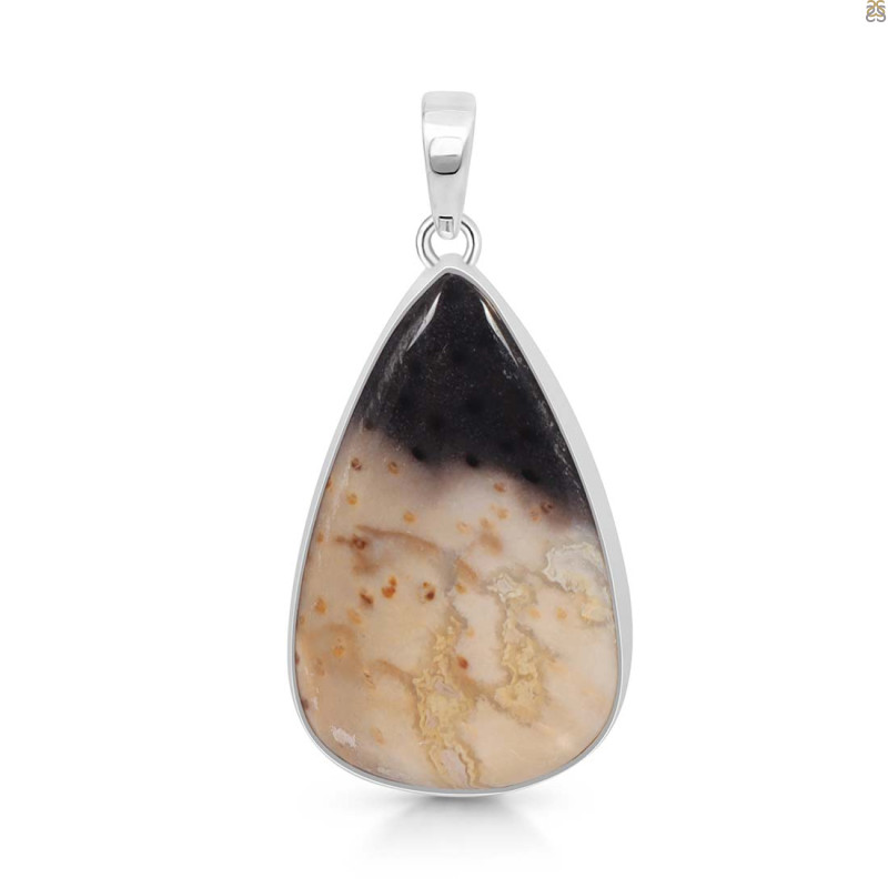Plum Root Agate Pendant-SP PTJ-1-14
