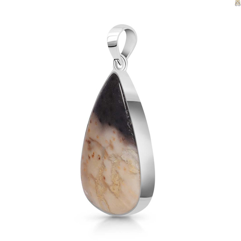 Plum Root Agate Pendant-SP