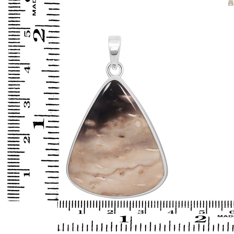 Plum Root Agate Pendant-SP PTJ-1-15
