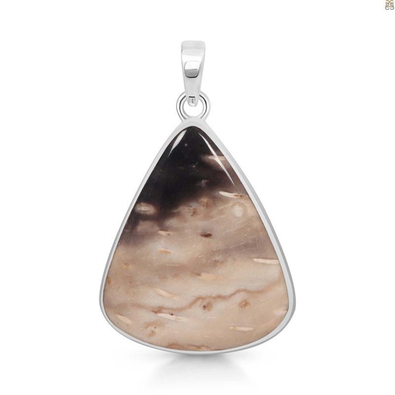 Plum Root Agate Pendant-SP PTJ-1-15