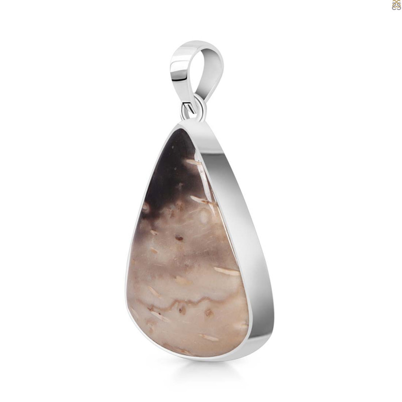 Plum Root Agate Pendant-SP