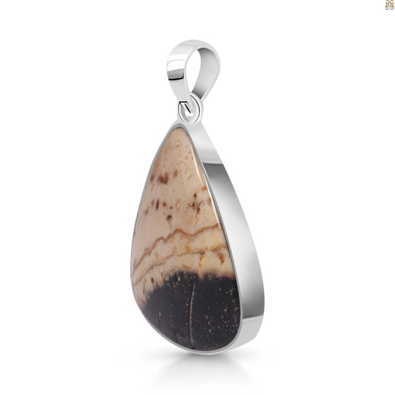 Plum Root Agate Pendant-SP