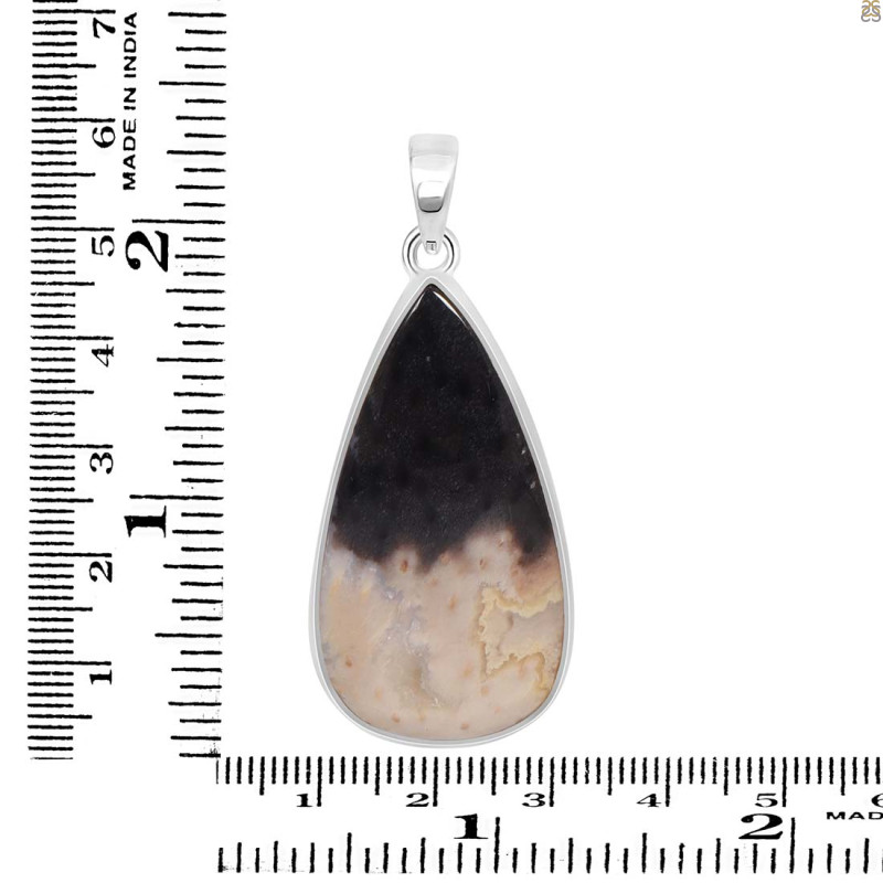 Plum Root Agate Pendant-SP PTJ-1-17