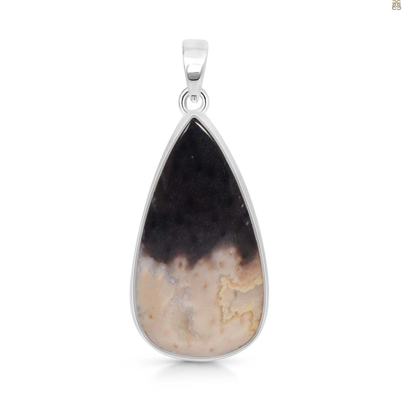 Plum Root Agate Pendant-SP PTJ-1-17
