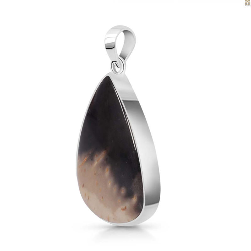 Plum Root Agate Pendant-SP