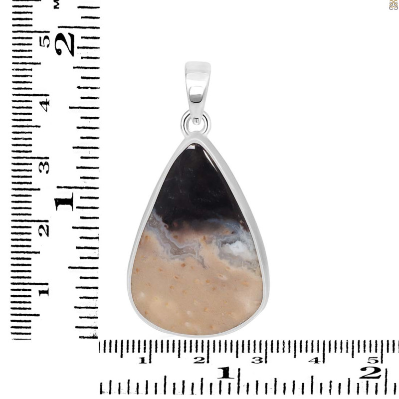 Plum Root Agate Pendant-SP PTJ-1-7