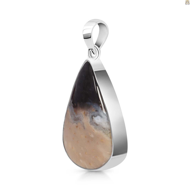 Plum Root Agate Pendant-SP PTJ-1-7