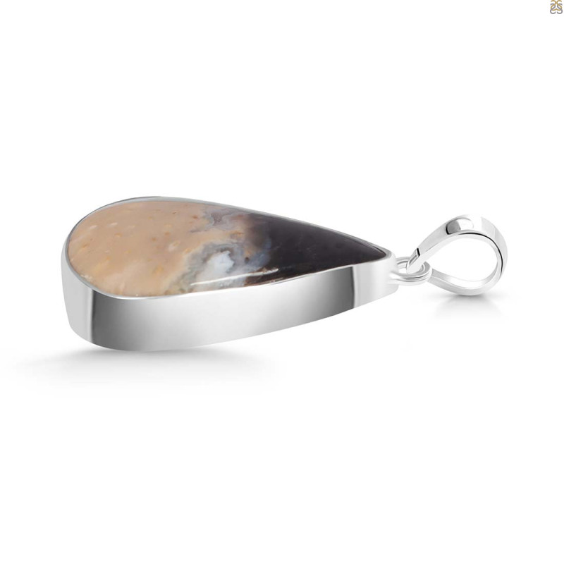 Plum Root Agate Pendant-SP PTJ-1-7