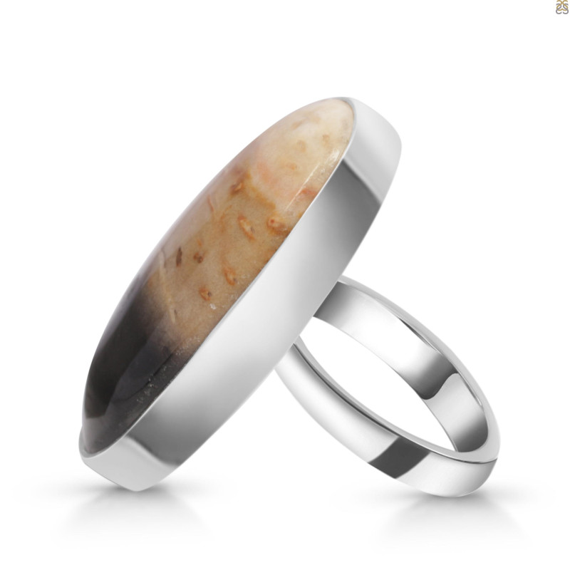 Plumroot Agate Adjustable Ring-ADJ-R PTJ-2-27