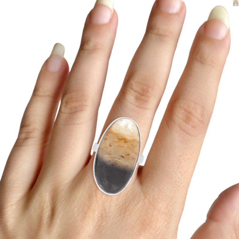 Plumroot Agate Adjustable Ring-ADJ-R