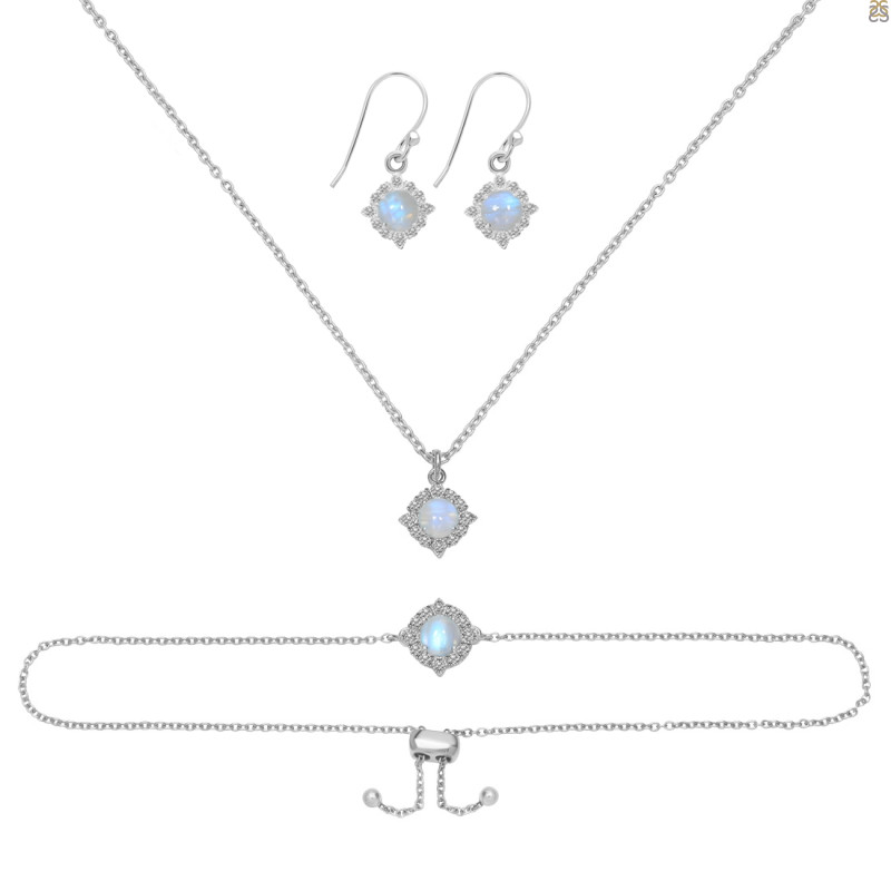 Moonstone Jewelry Set RBM-RDB-67-RDN-77-RDE-695.