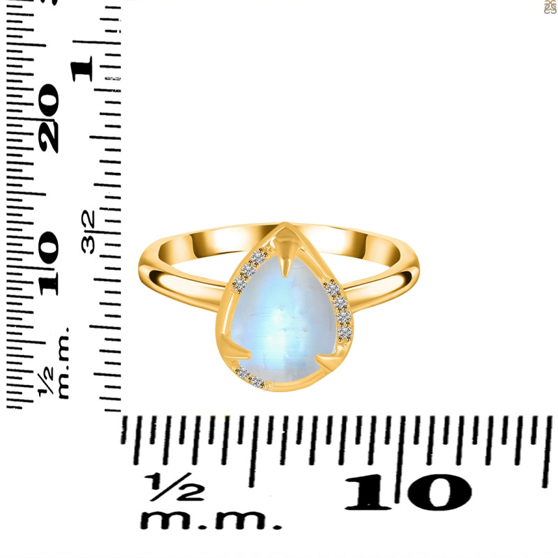 Moonstone & White Topaz Ring RBM-RDR-3236.