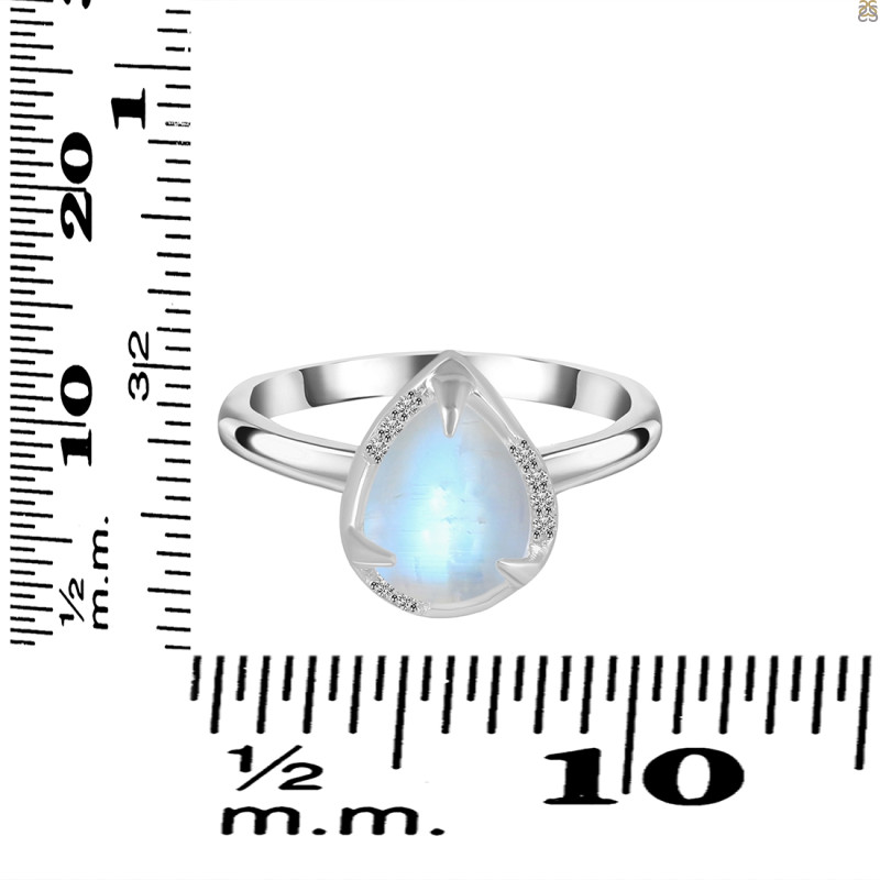 Moonstone & White Topaz Ring RBM-RDR-3236.