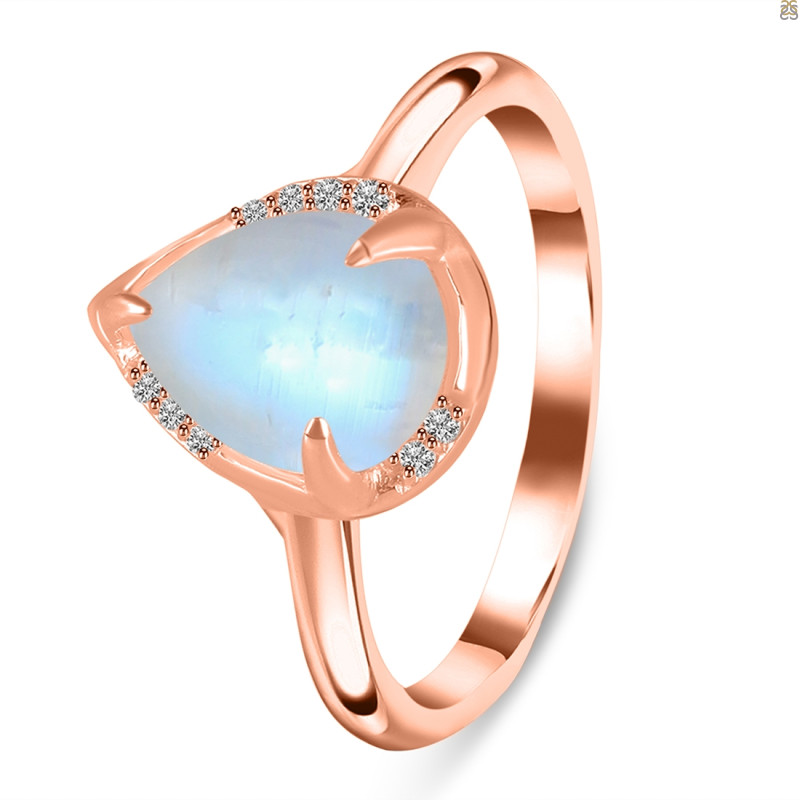 Moonstone & White Topaz Ring RBM-RDR-3236.