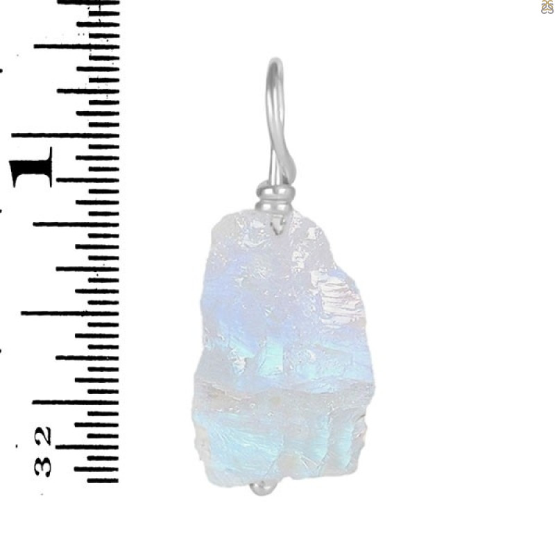 Moonstone Raw Crystal Drill Pendant RBM-RCYP-7