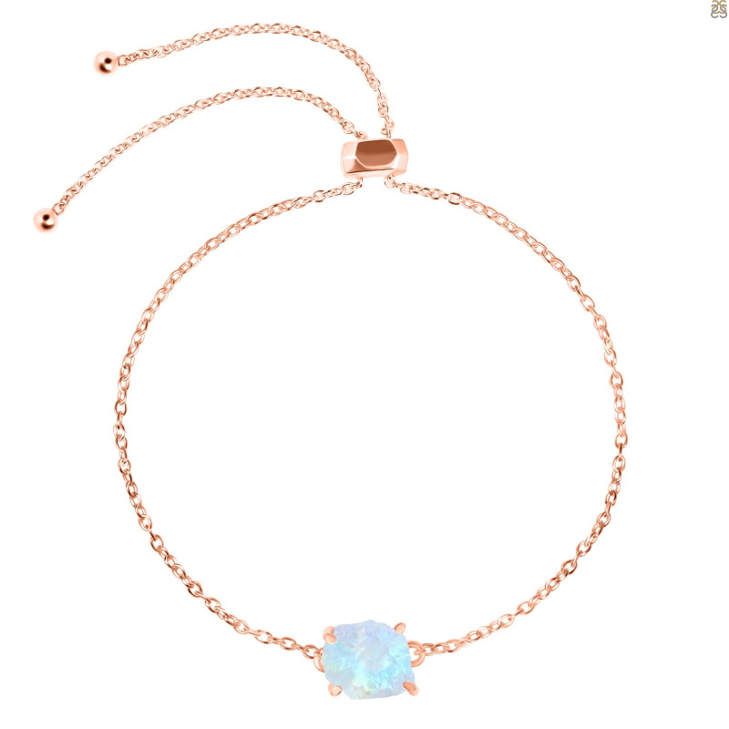 Moonstone Raw Crystal Bracelet With Adjustable Camera Lock RBM-RB-200-CAMERA-LOCK.