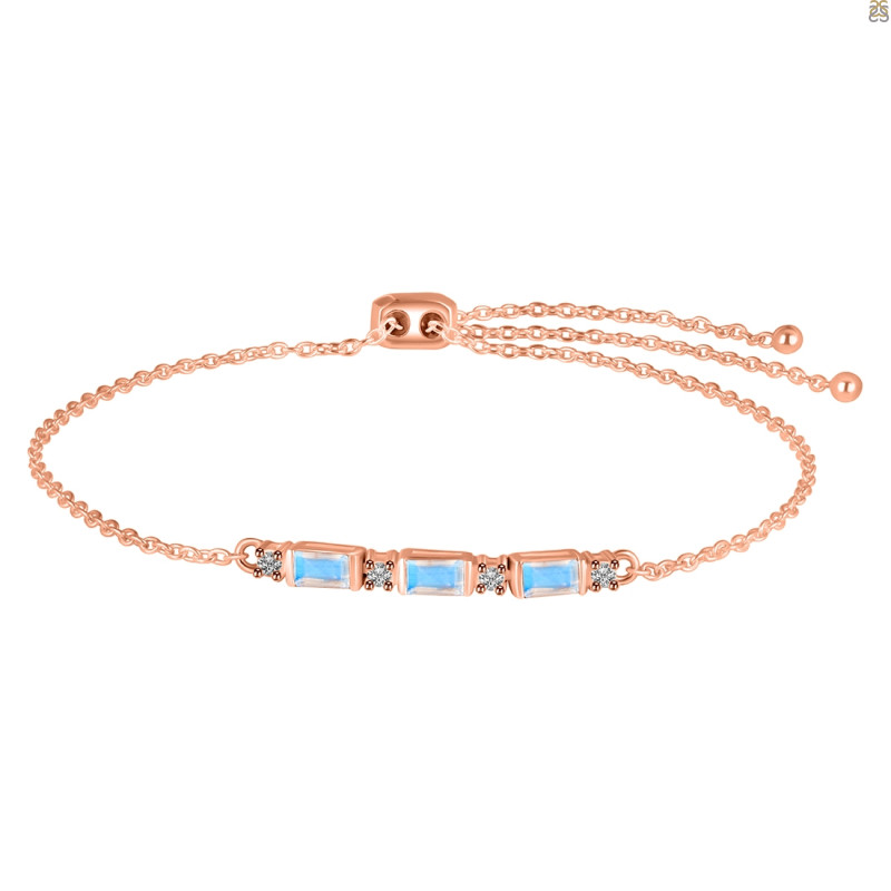 Moonstone & White Topaz Bracelet