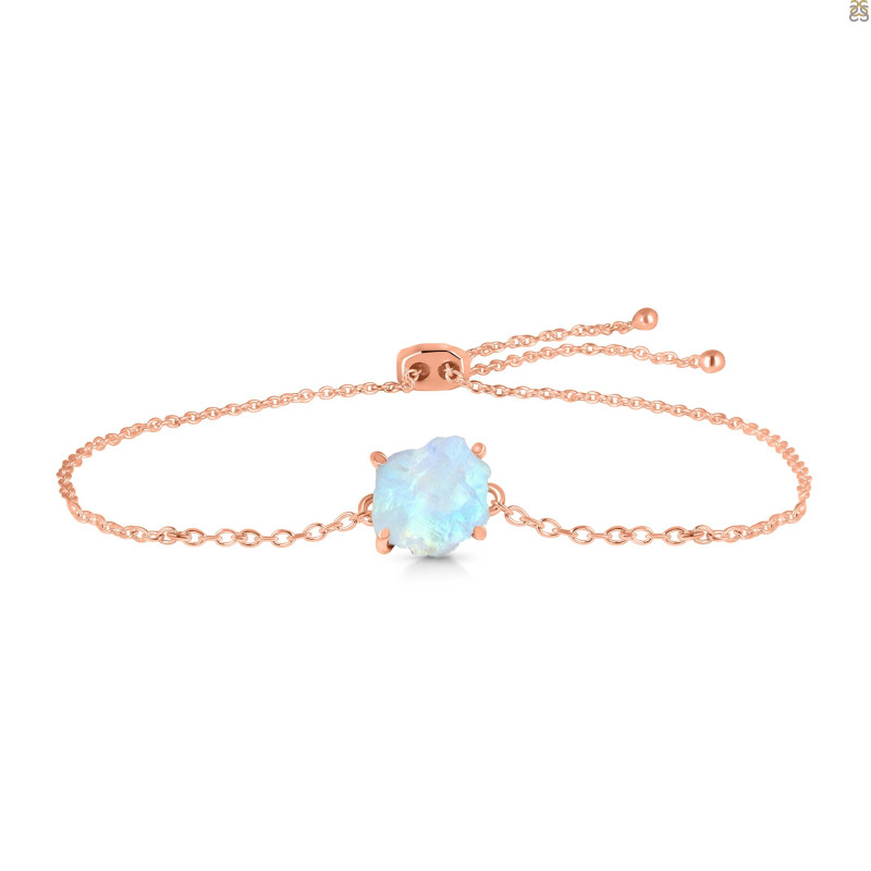 Moonstone Raw Crystal Bracelet With Adjustable Camera Lock RBM-RB-200-CAMERA-LOCK.