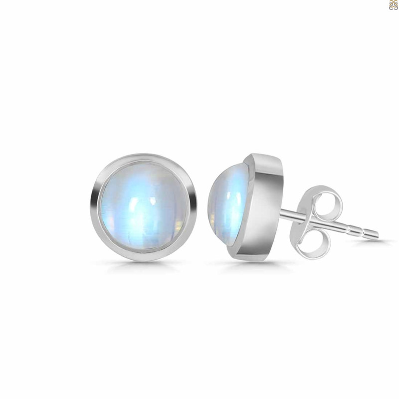 Moonstone Stud Earring