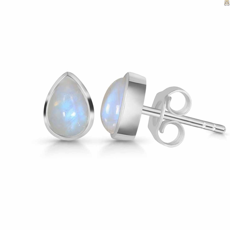 Moonstone Stud Earring