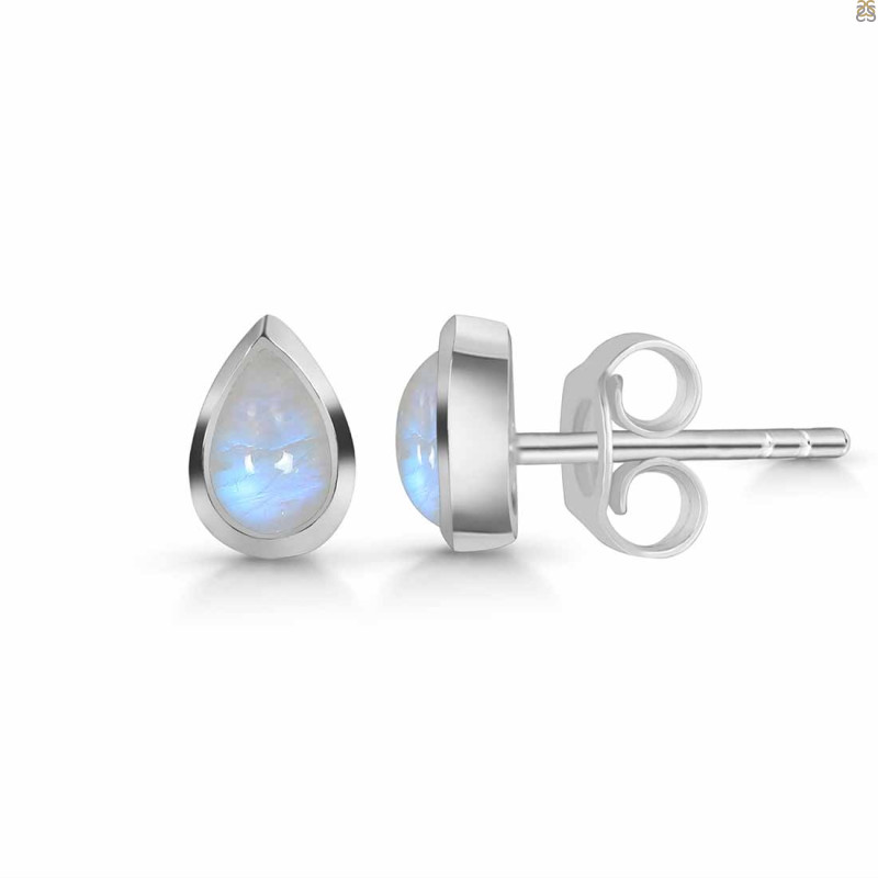 Moonstone Stud Earring